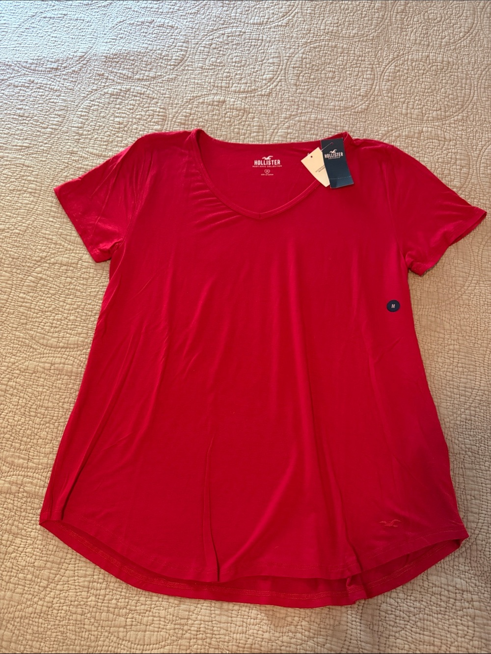 Hollister Must Have Tee: Red V-Neck